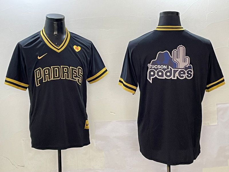 Men San Diego Padres Blank Black Gold Game 2025 Nike MLB Jersey style 13->san diego padres->MLB Jersey